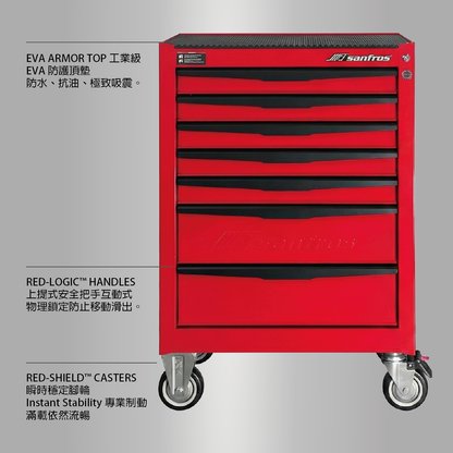 B087｜上提鎖定七抽工具車
